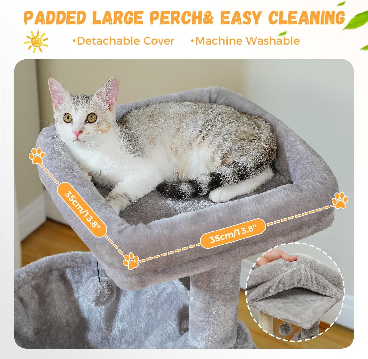 PETEPELA Krabpaal 104cm Grijs | 32% Korting | Ruime Holtes & Hangmat