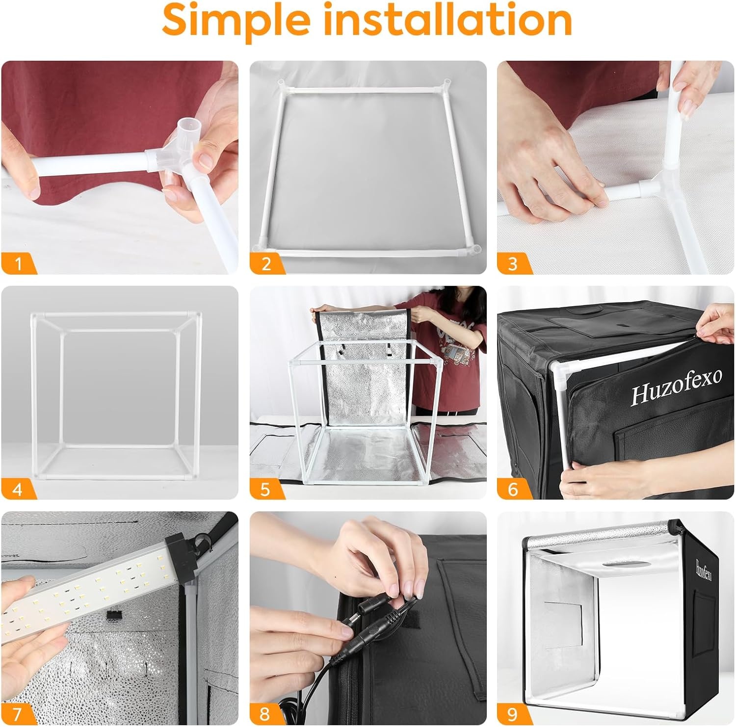 Fotostudio Lichtbox Set 80x80cm | Professioneel | 29% Korting