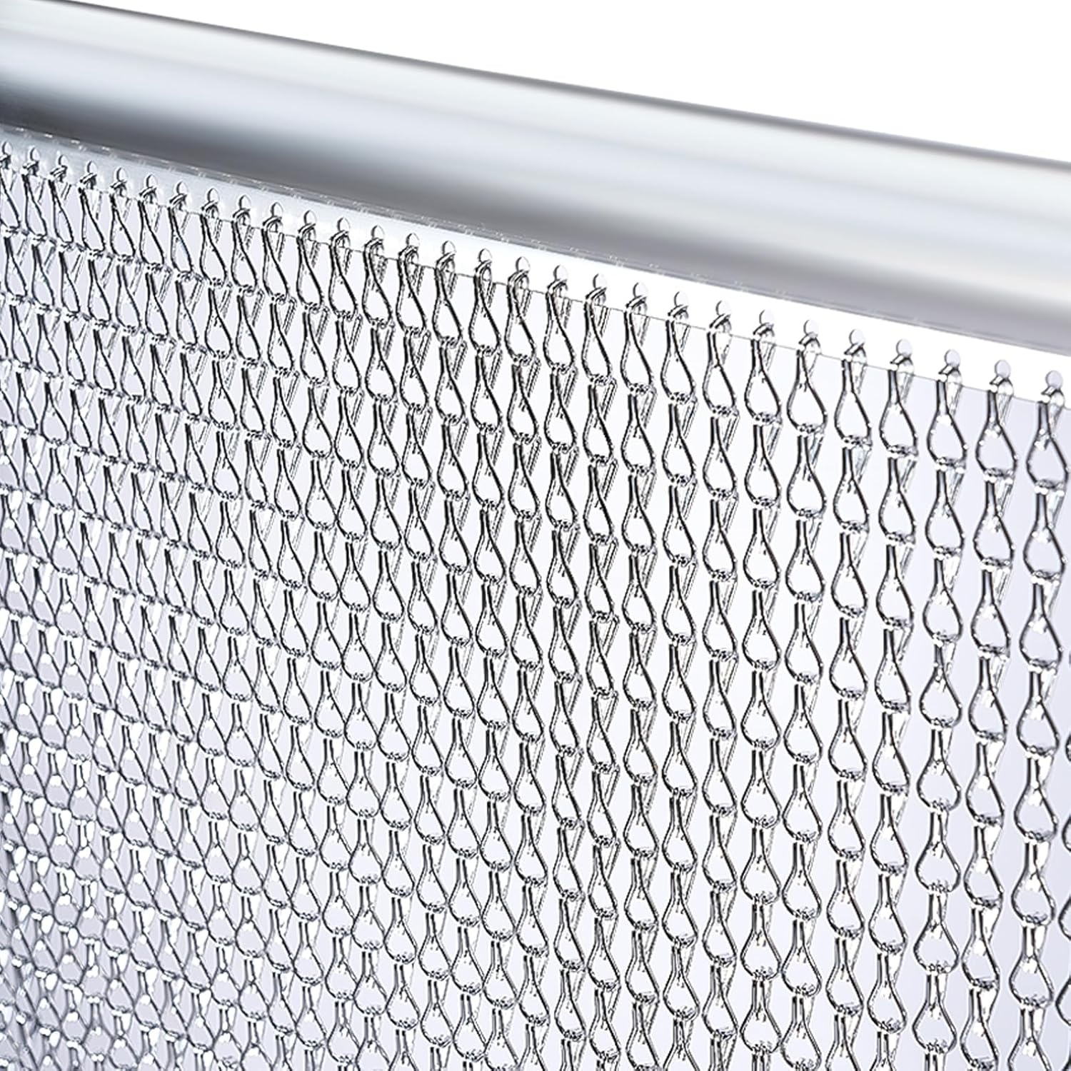 Aluminium Kettinggordijn Zilver 90x200cm - Insectenwering met 28% Korting!