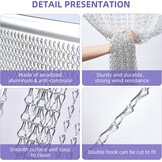 Aluminium Kettinggordijn Zilver 90x200cm - Insectenwering met 28% Korting!