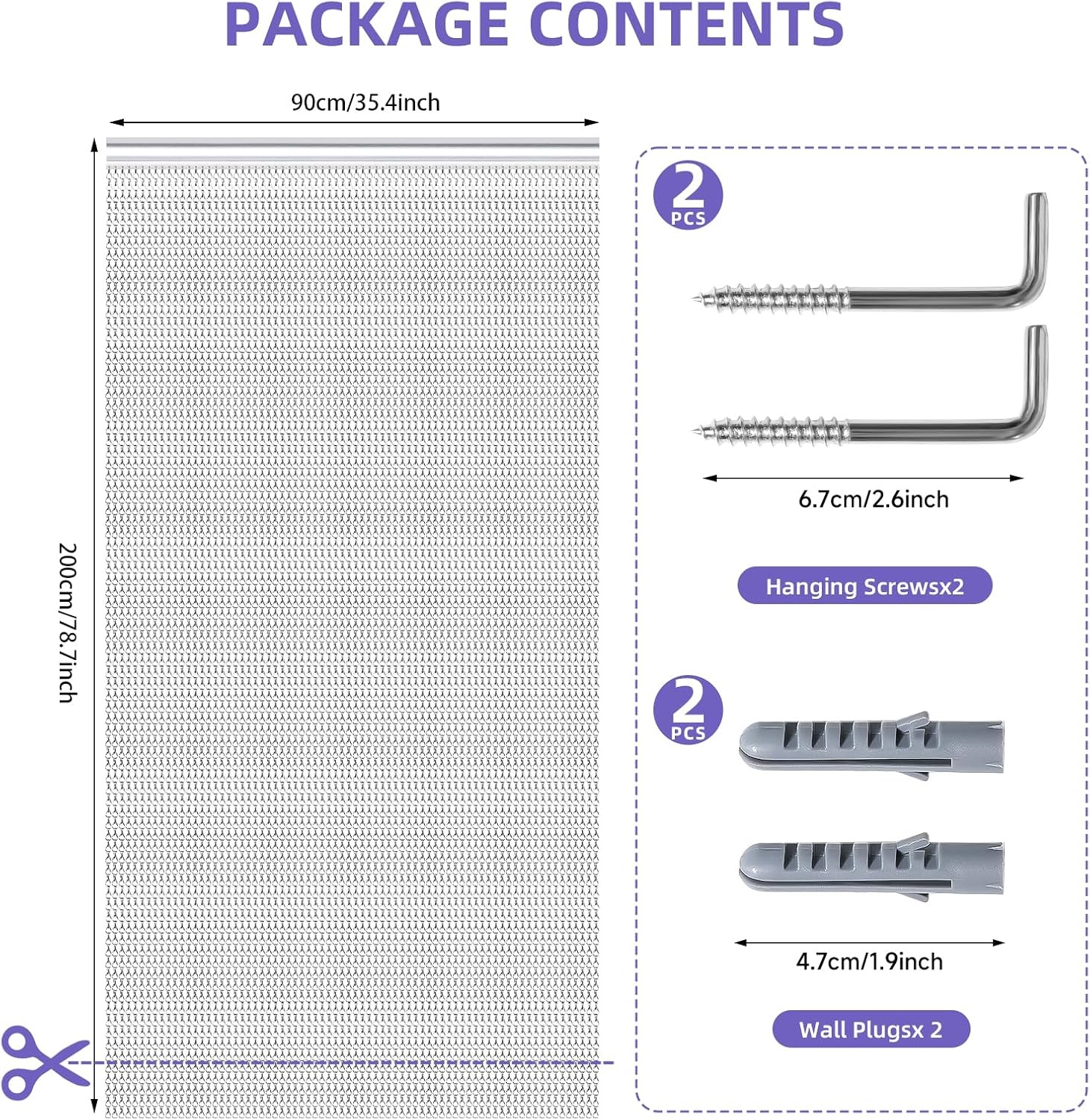 Aluminium Kettinggordijn Zilver 90x200cm - Insectenwering met 28% Korting!