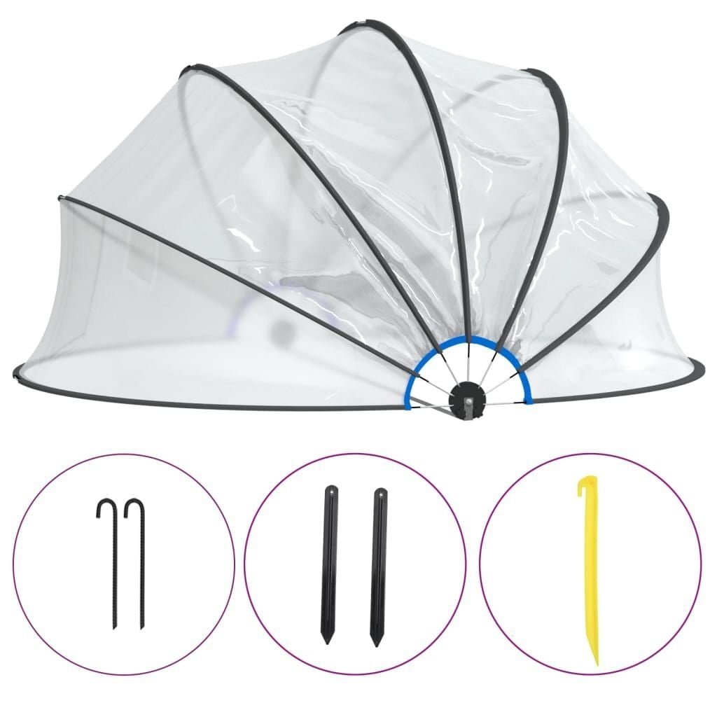 vidaXL Zwembadoverkapping Rond 467x234 cm PVC - Nu 35% Korting!