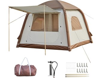 Opblaasbare Campingtent 2-4 persoons - Waterdicht & Eenvoudige Montage (-29%)