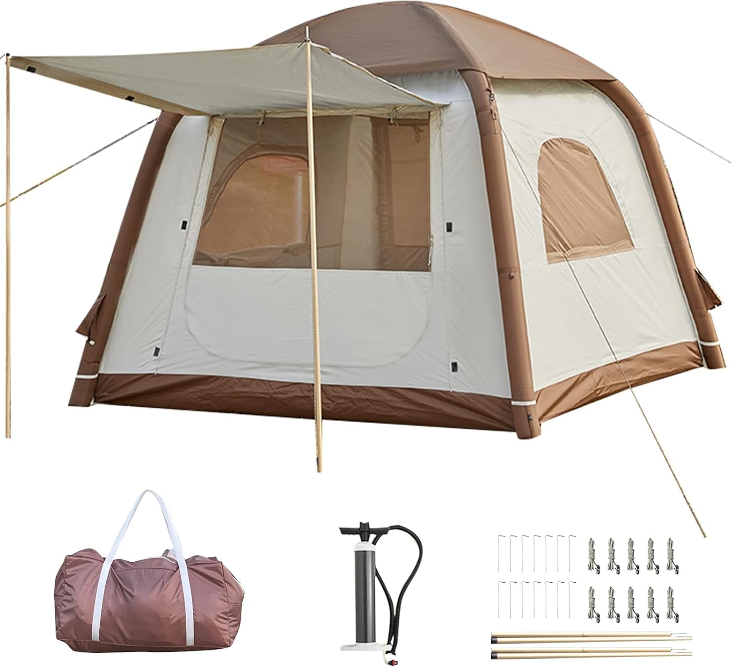 Opblaasbare Campingtent 2-4 persoons - Waterdicht & Eenvoudige Montage (-29%)