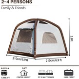 Opblaasbare Campingtent 2-4 persoons - Waterdicht & Eenvoudige Montage (-29%)