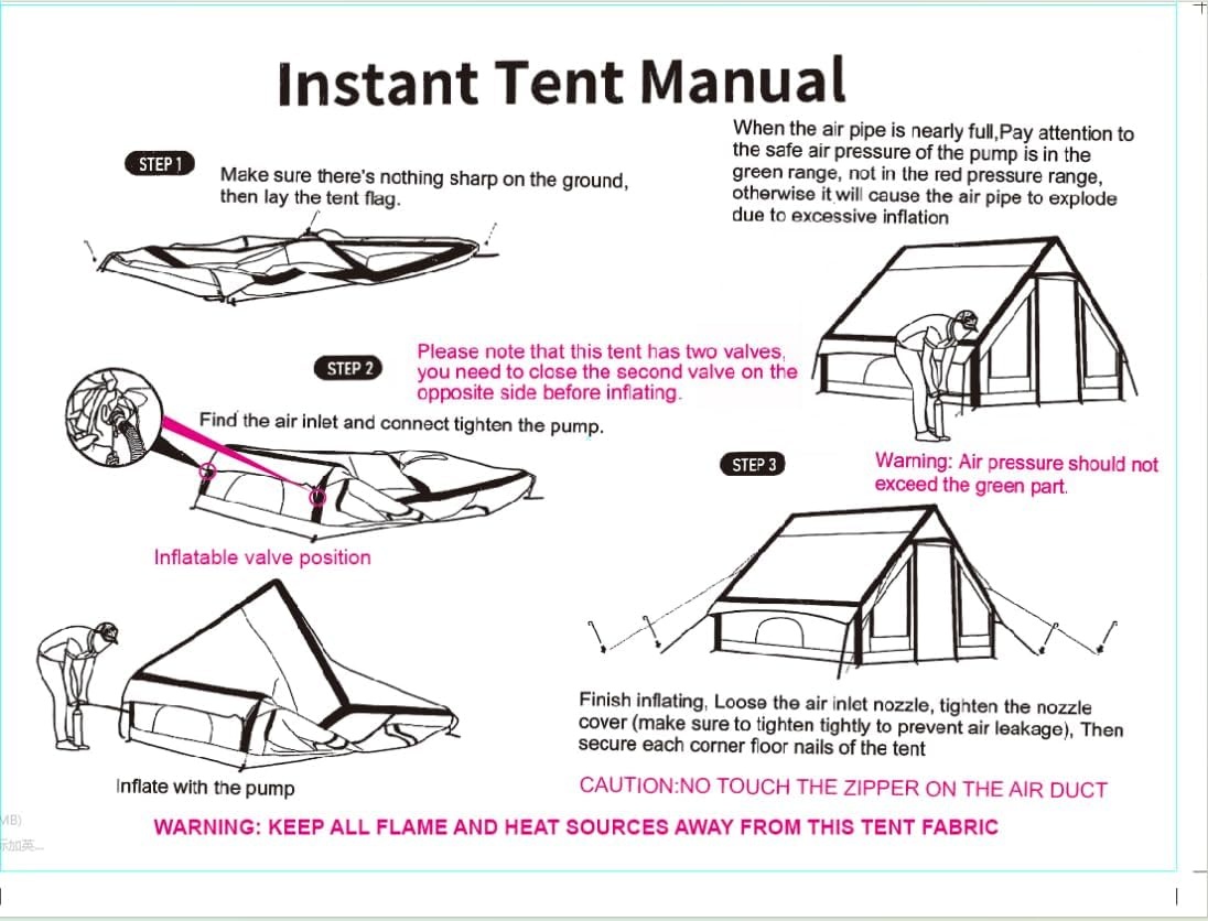 Opblaasbare Campingtent 2-4 persoons - Waterdicht & Eenvoudige Montage (-29%)