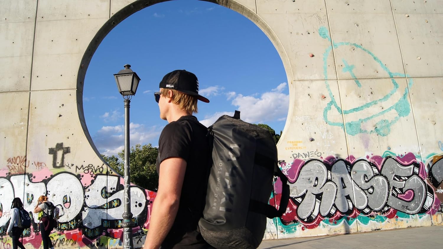 Lamaki Holdall Duffel Backpack Weekender (45-50L) - Zwart - 27% Korting