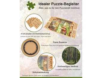 Roterende Puzzelplank met Laden - 1000 Stuks - 27% Korting!