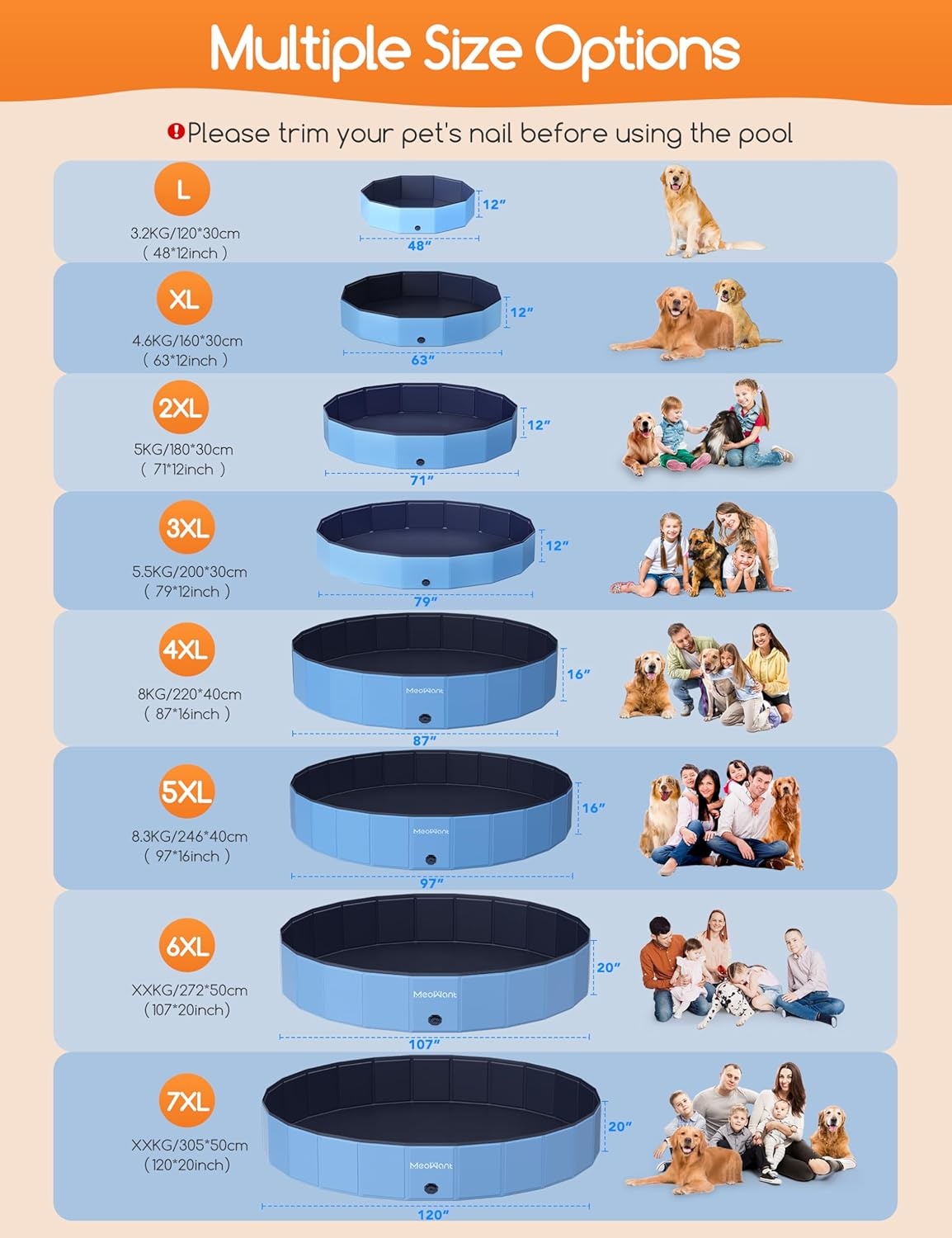 Meowant Opvouwbaar Hondenzwembad XXXL - 28% Korting!