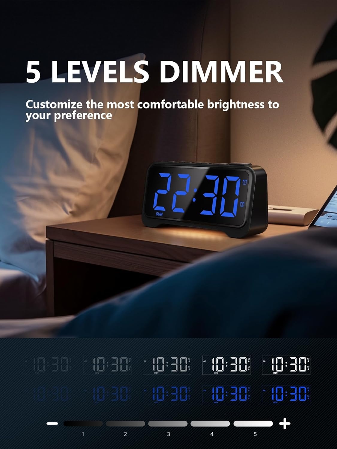 Mesqool Digitale Kinderwekker - Licht, Type-C & USB Oplaadpoort - 23% Korting!