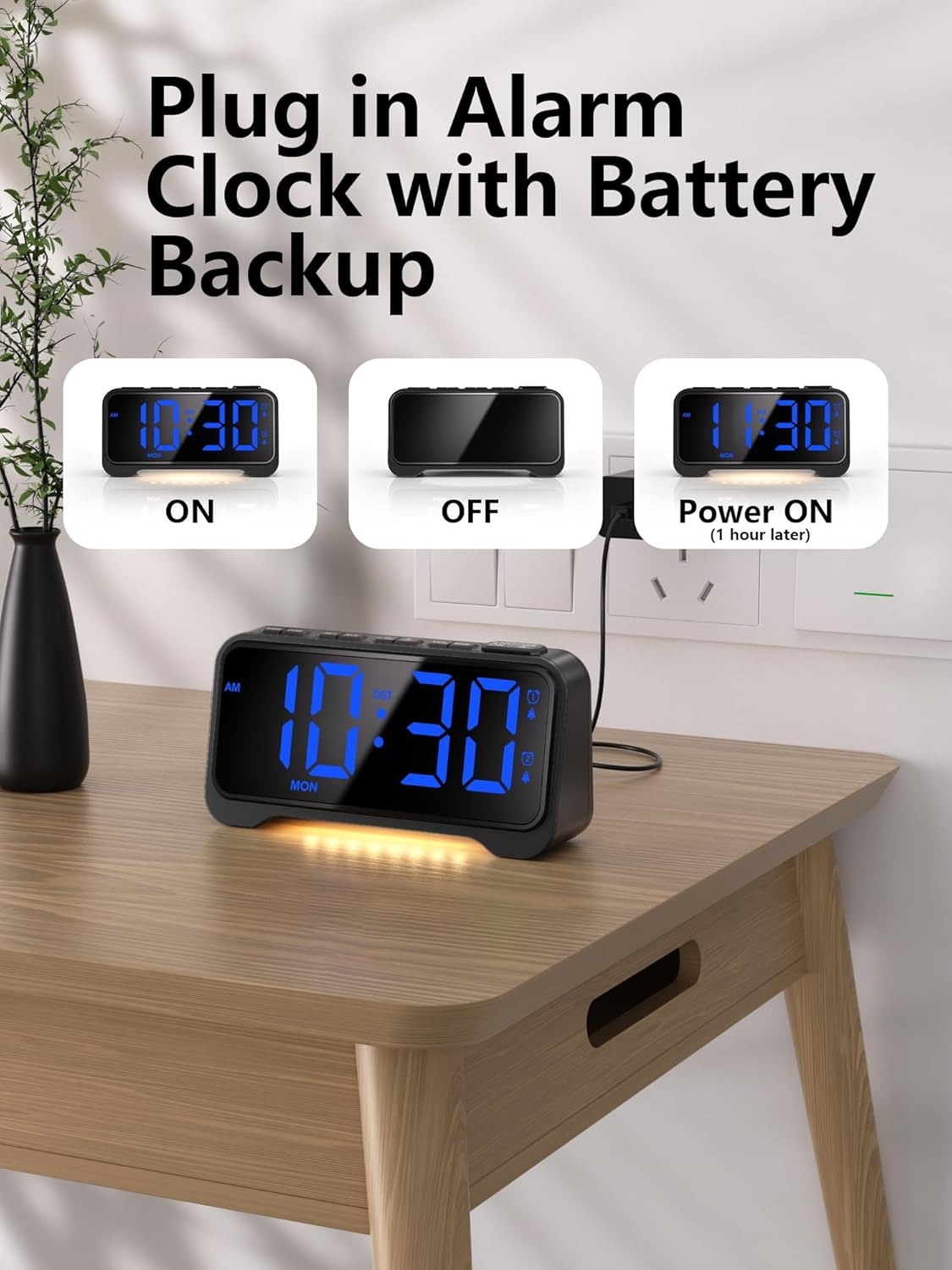 Mesqool Digitale Kinderwekker - Licht, Type-C & USB Oplaadpoort - 23% Korting!