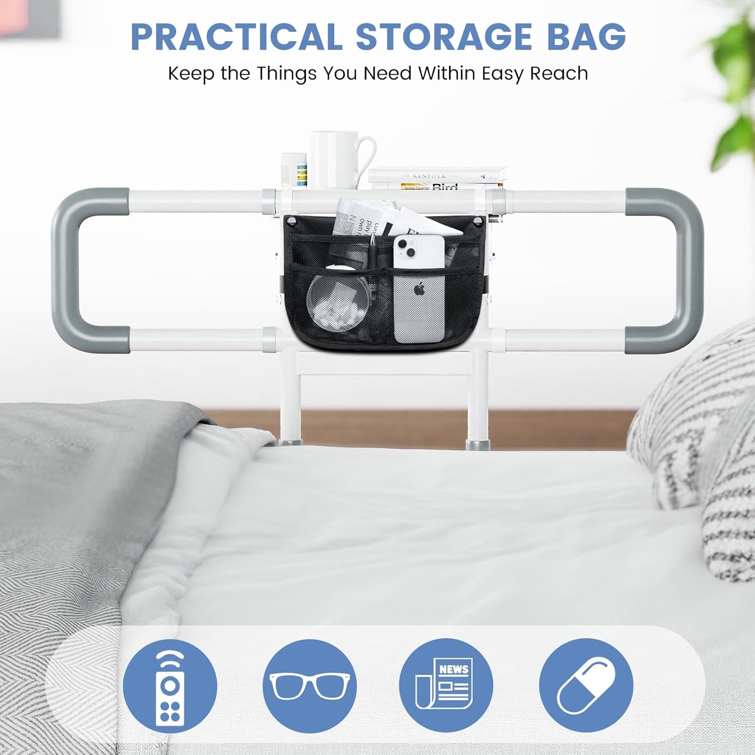 Mixoo Bedrails: 27% Korting! Verstelbaar & Inklapbaar Bureau