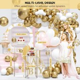 3 Gouden Cilinder Sokkels (PVC) - Ideaal voor Feesten & Bruiloften - 26% Korting!