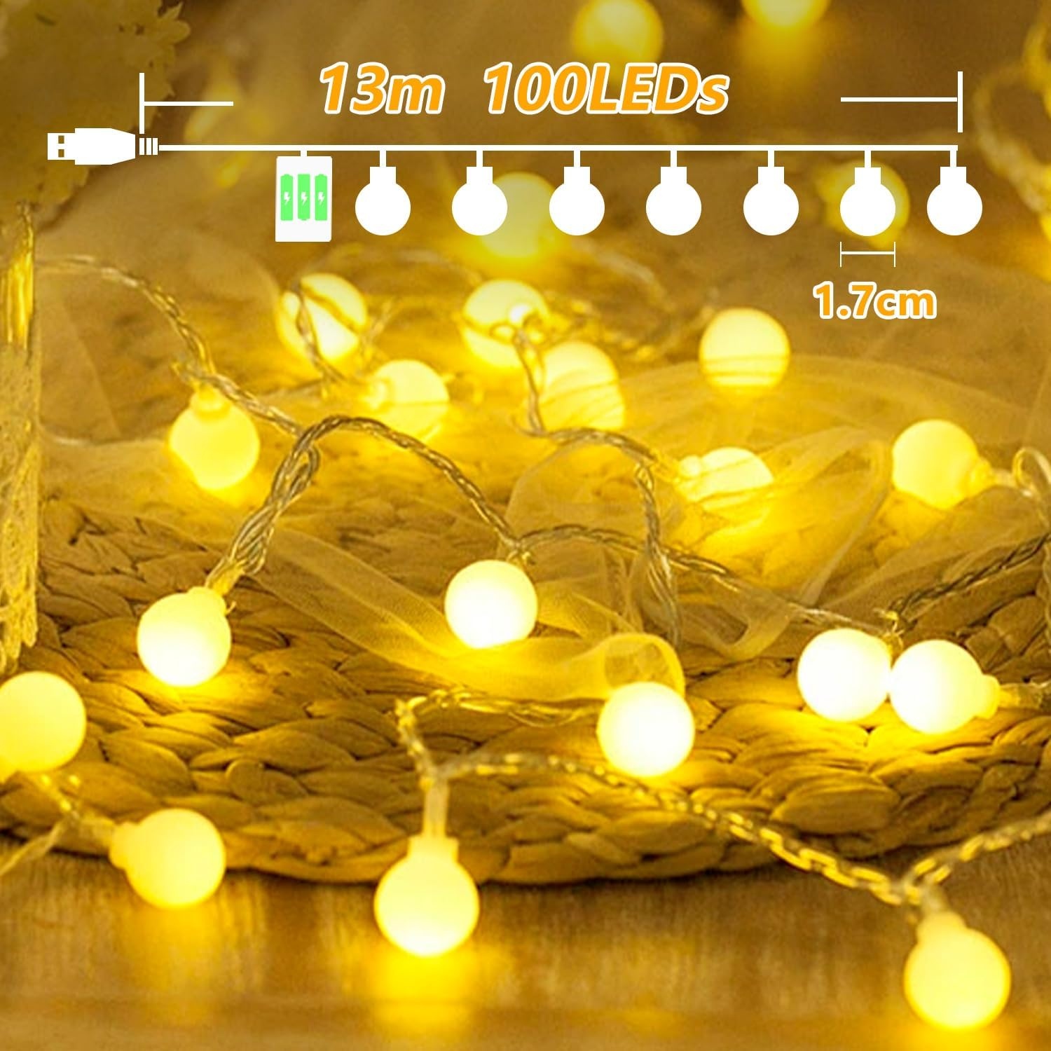 Fairy Lights 12M 100 LED - Sfeervolle Decoratie - Nu 21% Korting!
