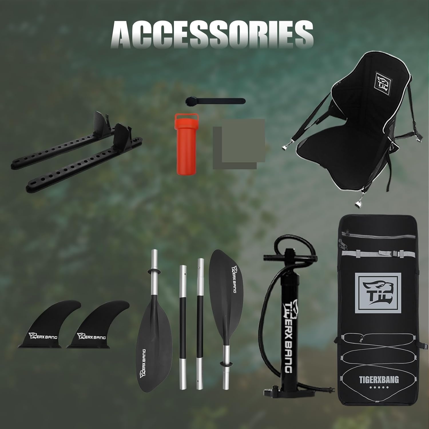 Opblaasbare Kajak Set - 30% Korting | TIGERXBANG | 386x102x27cm