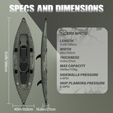 Opblaasbare Kajak Set - 30% Korting | TIGERXBANG | 386x102x27cm