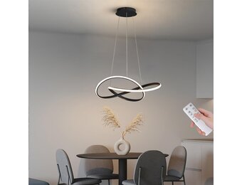 45W Zwarte LED Hanglamp Eettafel - Dimbaar & In Hoogte Verstelbaar (28% Korting!)