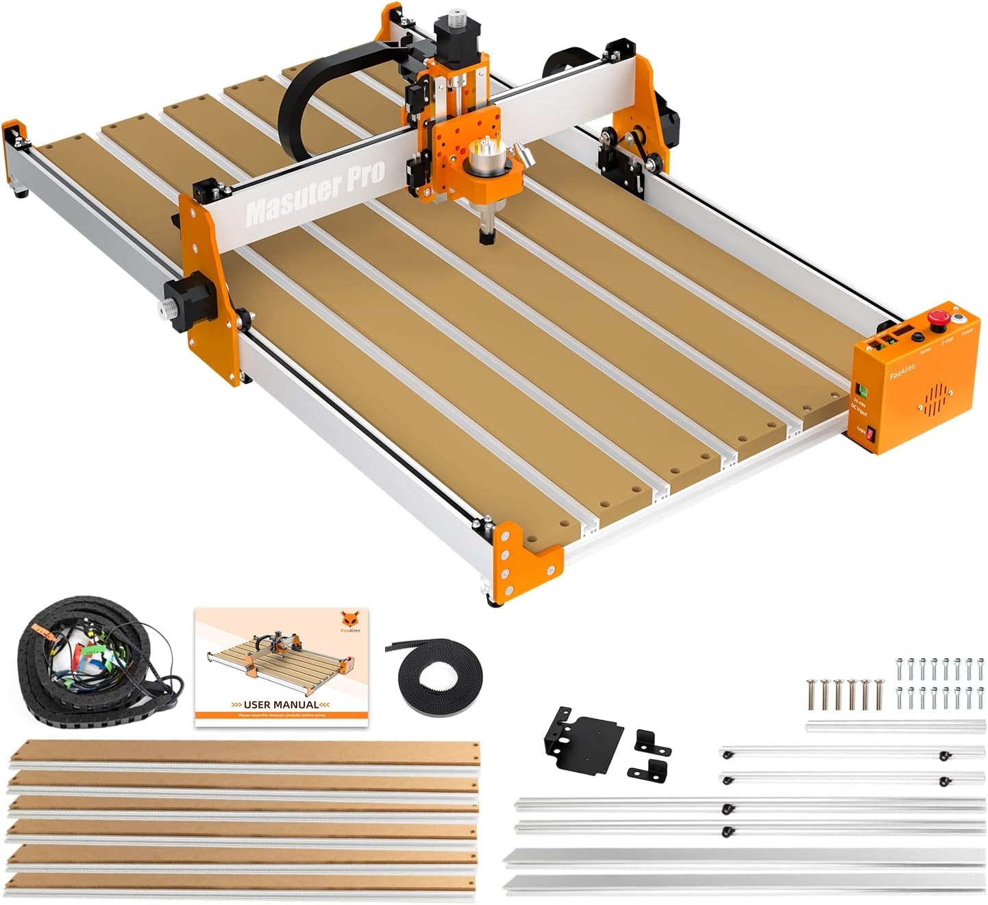 FoxAlien 4080 Uitbreidingskit Masuter Pro CNC Router - 40x80cm Werkgebied - 30% Korting!