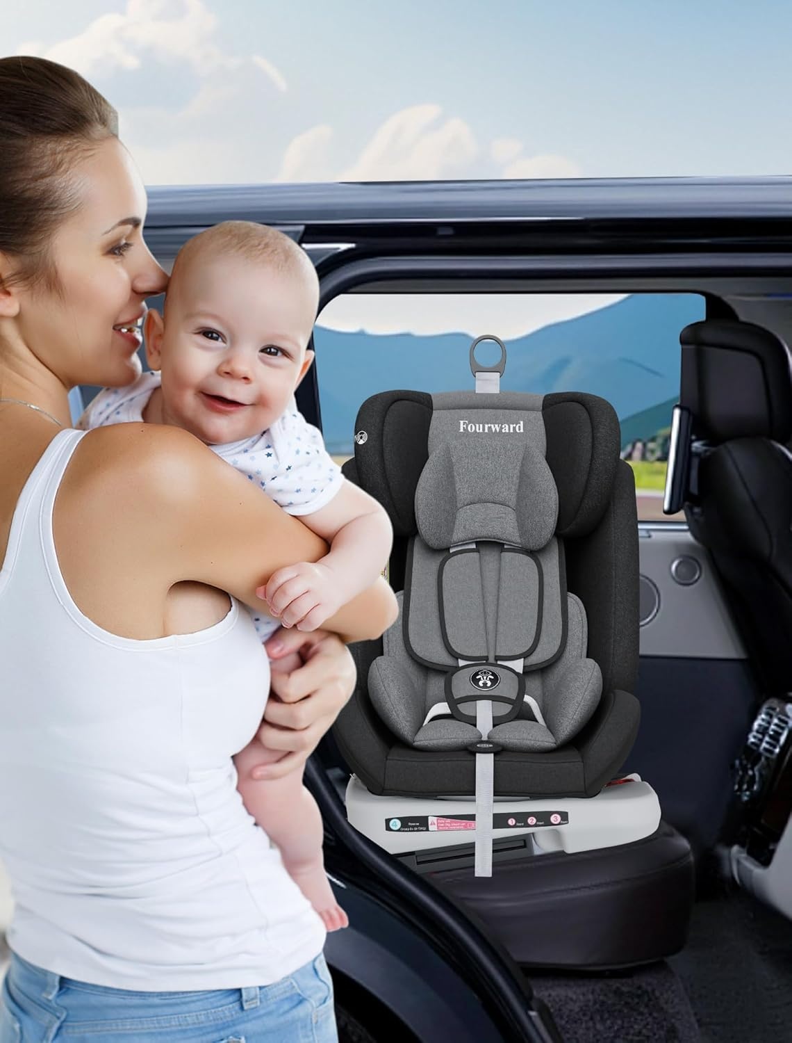 Fourward Baby Autostoel 360° Rotatie | ISOFIX | 9-36kg | 28% Korting