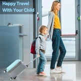 AODI Ride-On Koffer Kinderen - 2-in-1 Lichtgewicht Reisbagage met 360° Wielen - 29% Korting!