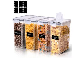 ComSaf 4L Luchtdichte Pastabewaarset - 4 stuks | 44% Korting