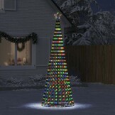 vidaXL LED-kerstboom 247 cm - 475 Kleurrijke LEDs - 75% Korting!