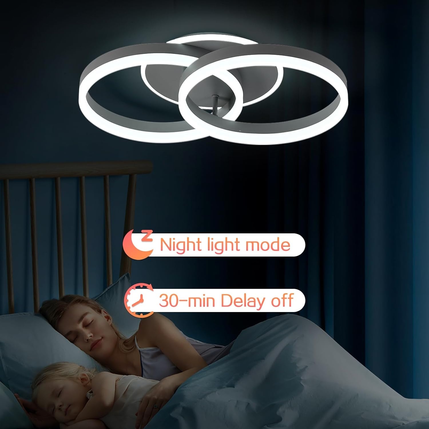 LED Plafondlamp Woonkamer 50cm - 36W Design met Afstandsbediening - 28% Korting!