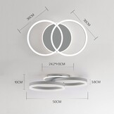 LED Plafondlamp Woonkamer 50cm - 36W Design met Afstandsbediening - 28% Korting!