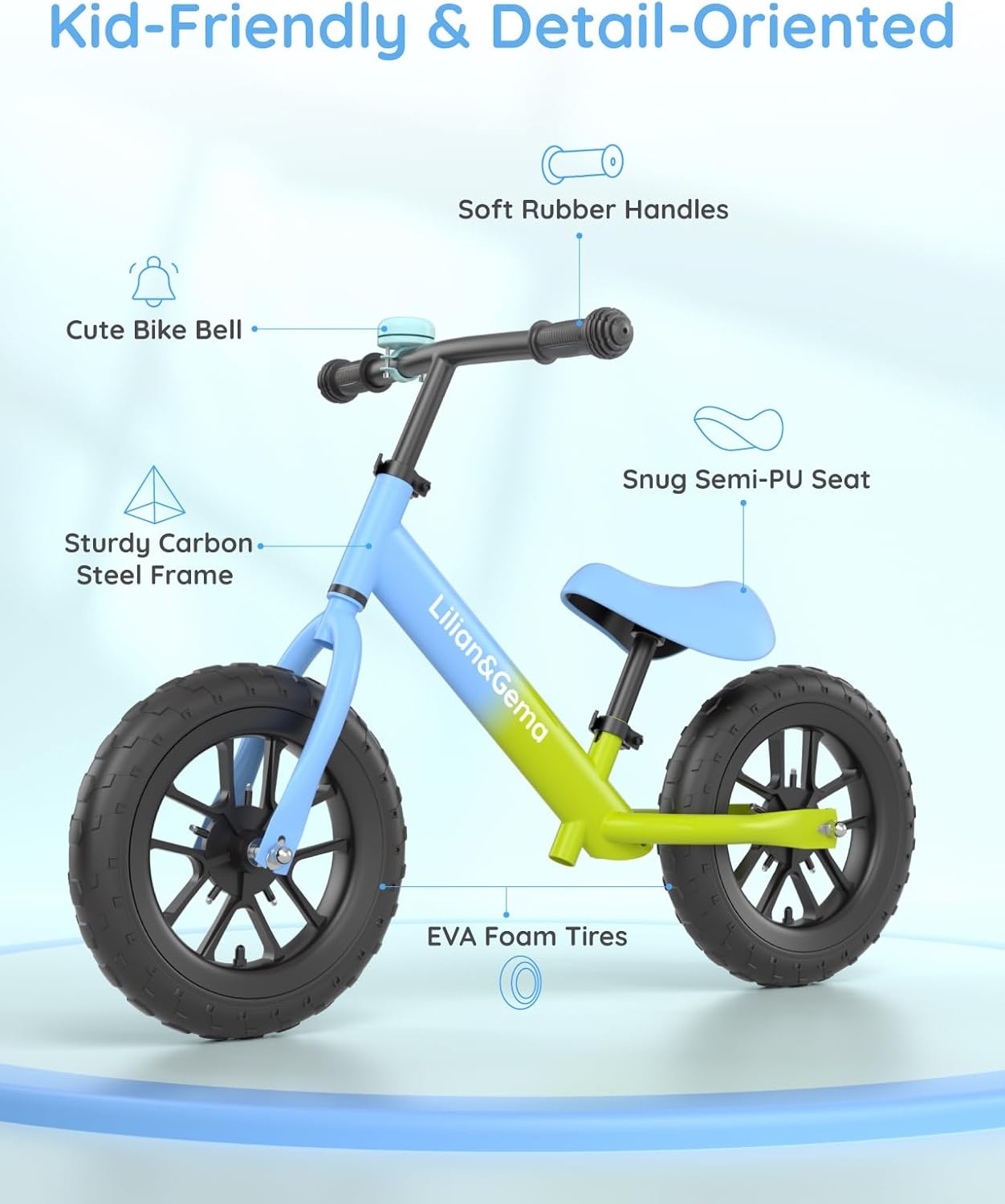 Lilian&Gema Loopfiets Kinderen (2-5 jr) - Koolstofstaal - 26% Korting!