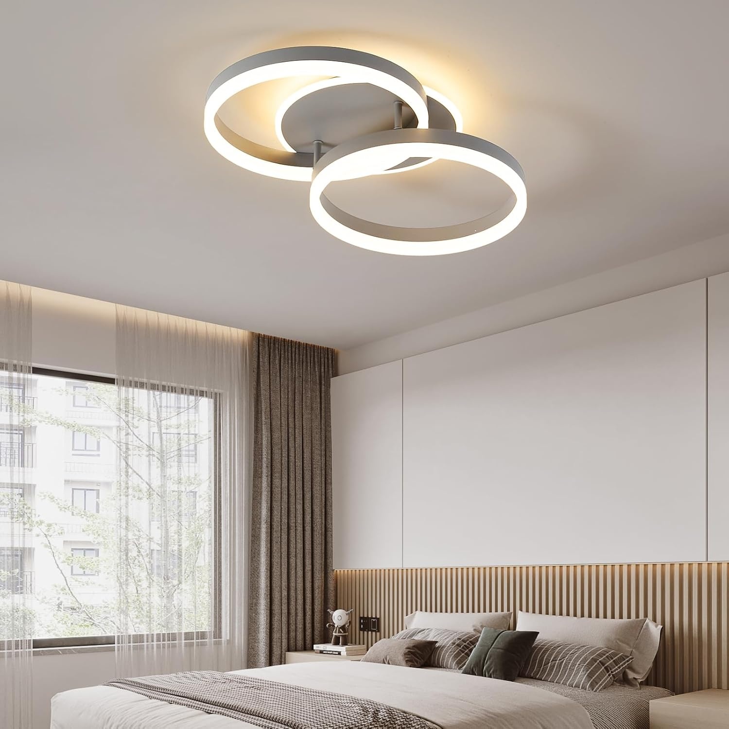 LED Plafondlamp Woonkamer 50cm - 36W Design met Afstandsbediening - 28% Korting!