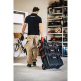 6-in-1 XL assortimentskoffer, werkplaatswagen, rolbox, mobiele werkplaatskoffer, kunststof schuifladen, gereedschapskoffer op wielen