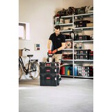 6-in-1 XL assortimentskoffer, werkplaatswagen, rolbox, mobiele werkplaatskoffer, kunststof schuifladen, gereedschapskoffer op wielen