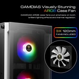 GAMDIAS ATX Argus E3 v2 RGB Tower met glasplaat (BL