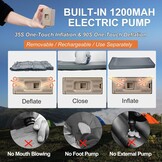 Origem Zelfopblazende slaapmat van schuim met elektrische pomp, 10 cm dik, opblaasbaar, gemakkelijk op te blazen en leeg te maken, geschikt voor camping en strand