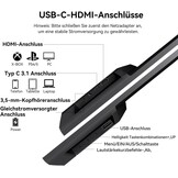 23,8" Großer Portable Touchscreen-Monitor, 100% sRGB VA FHD 1080P, 4000:1 Kontrast, VESA, Lautsprecher, 90° Verstellbarem Ständer, USB-C HDMI, 75Hz Tragbarer Touch Bildschirm für Laptop/PC/Smartphone