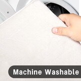 Lot de 2 Tapis Salle de Bain, Tapis WC Contour et Tapis de Bain Blanc, Microfibre Antidérapants Lavable en Machine, 50 x 80 cm + 50 x 40 cm