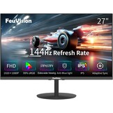 27 inch computermonitor, FHD 1080p, 144Hz, IPS, kantoor- en gamingmonitor, 4ms reactietijd, 3-zijdig frameloos, ultradun, VESA-monteerbaar, anti-blauw lichtontwerp, HDMI, DP