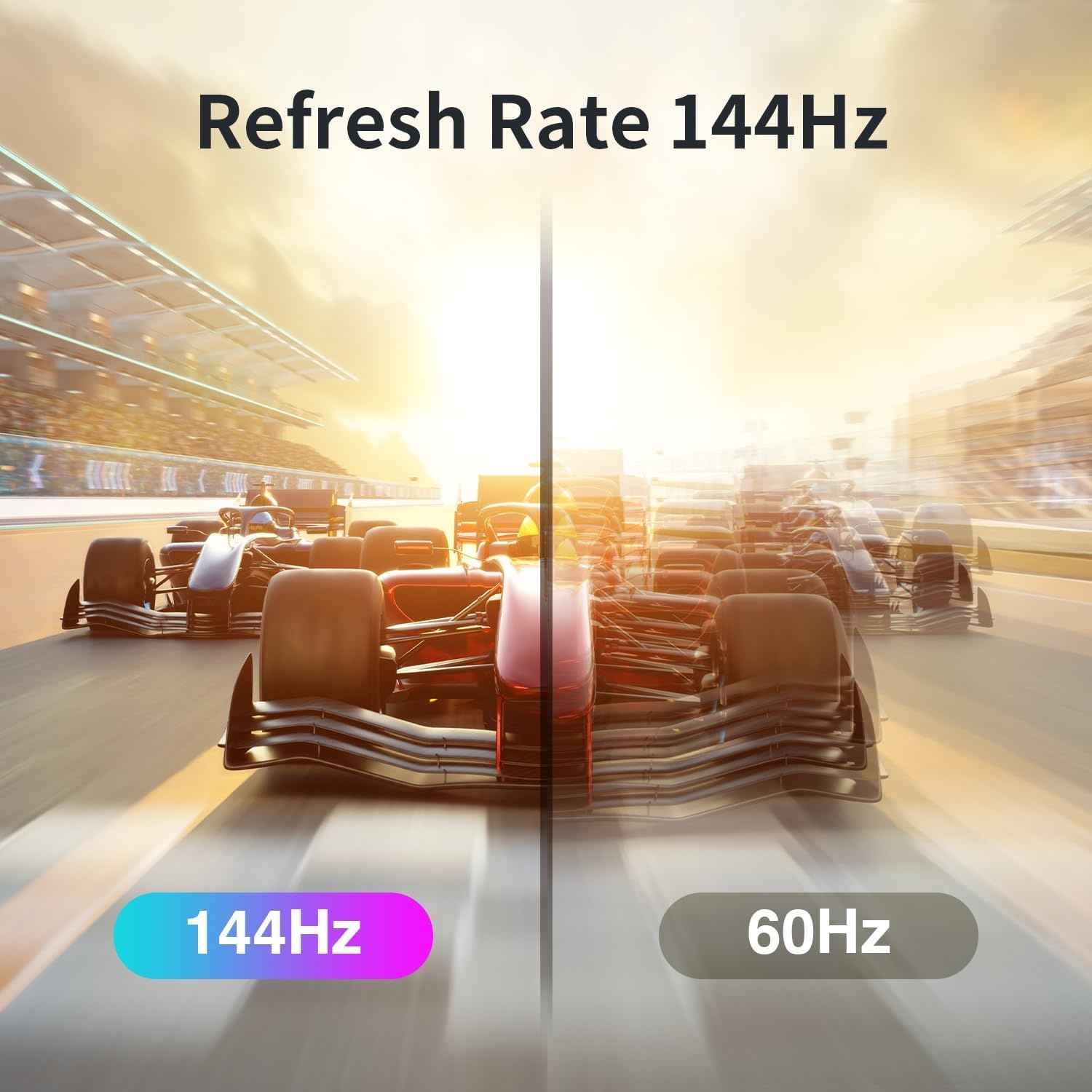 27 inch computermonitor, FHD 1080p, 144Hz, IPS, kantoor- en gamingmonitor, 4ms reactietijd, 3-zijdig frameloos, ultradun, VESA-monteerbaar, anti-blauw lichtontwerp, HDMI, DP