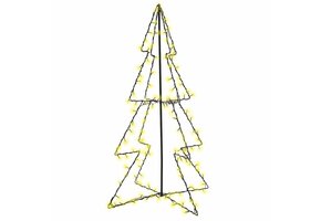 vidaXL Kegelkerstboom 160 LED's binnen en buiten 78x120 cm