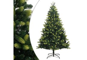 vidaXL Kunstkerstboom met scharnieren en standaard 210 cm