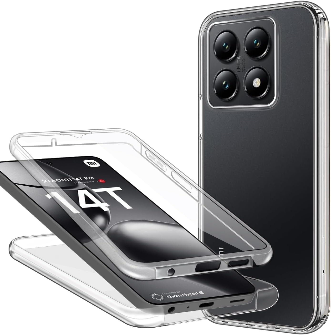 Transparante Telefoonhoes Xiaomi 14T Pro - 360° Bescherming - 26% Korting