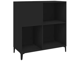 vidaXL Platenkast 84,5x38x89 cm Zwart - 53% Korting!
