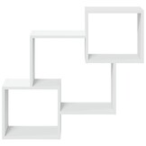 vidaXL Wandkast bewerkt hout wit - 78x18x71 cm | 29% Korting!