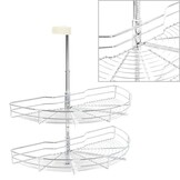 vidaXL Keukenkast Draadmand 2-laags 180° Zilver (34% Korting)