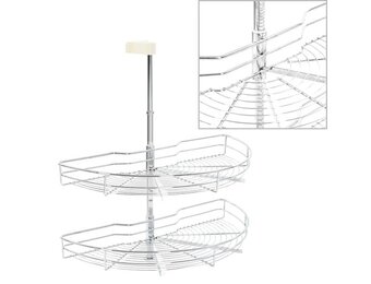 vidaXL Keukenkast Draadmand 2-laags 180° Zilver (34% Korting)