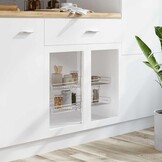 vidaXL Keukenkast Draadmand 2-laags 180° Zilver (34% Korting)