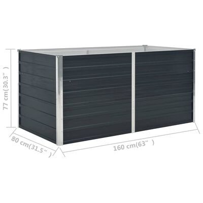 vidaXL Verhoogde Plantenbak - 160x80x77 cm Staal Antraciet - 32% Korting!