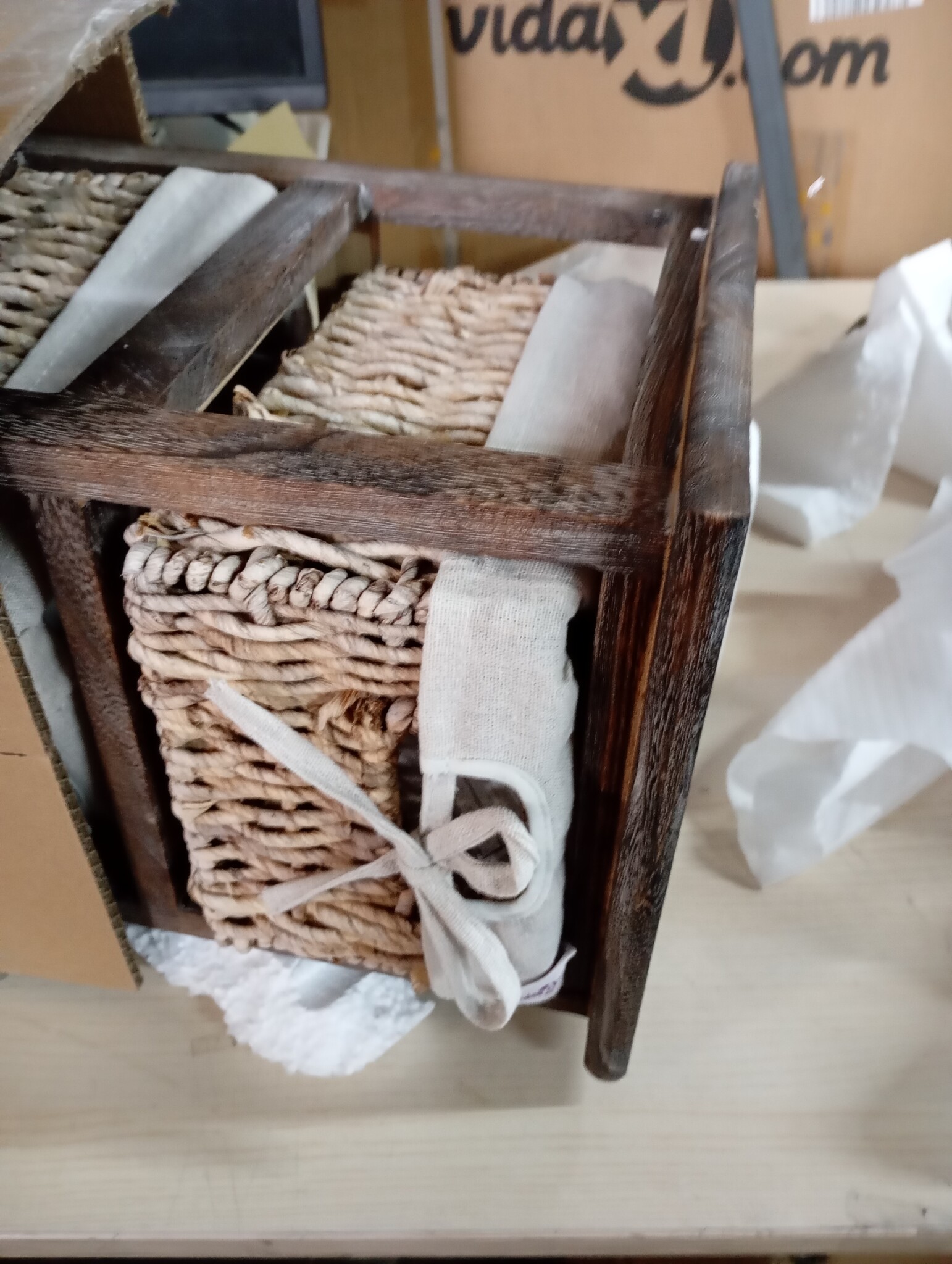 vidaXL Opbergkast met 3 manden (Bruin) - 53% Korting!