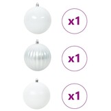 vidaXL Kerstbal Set 3 stuks Wit - 55% Korting!