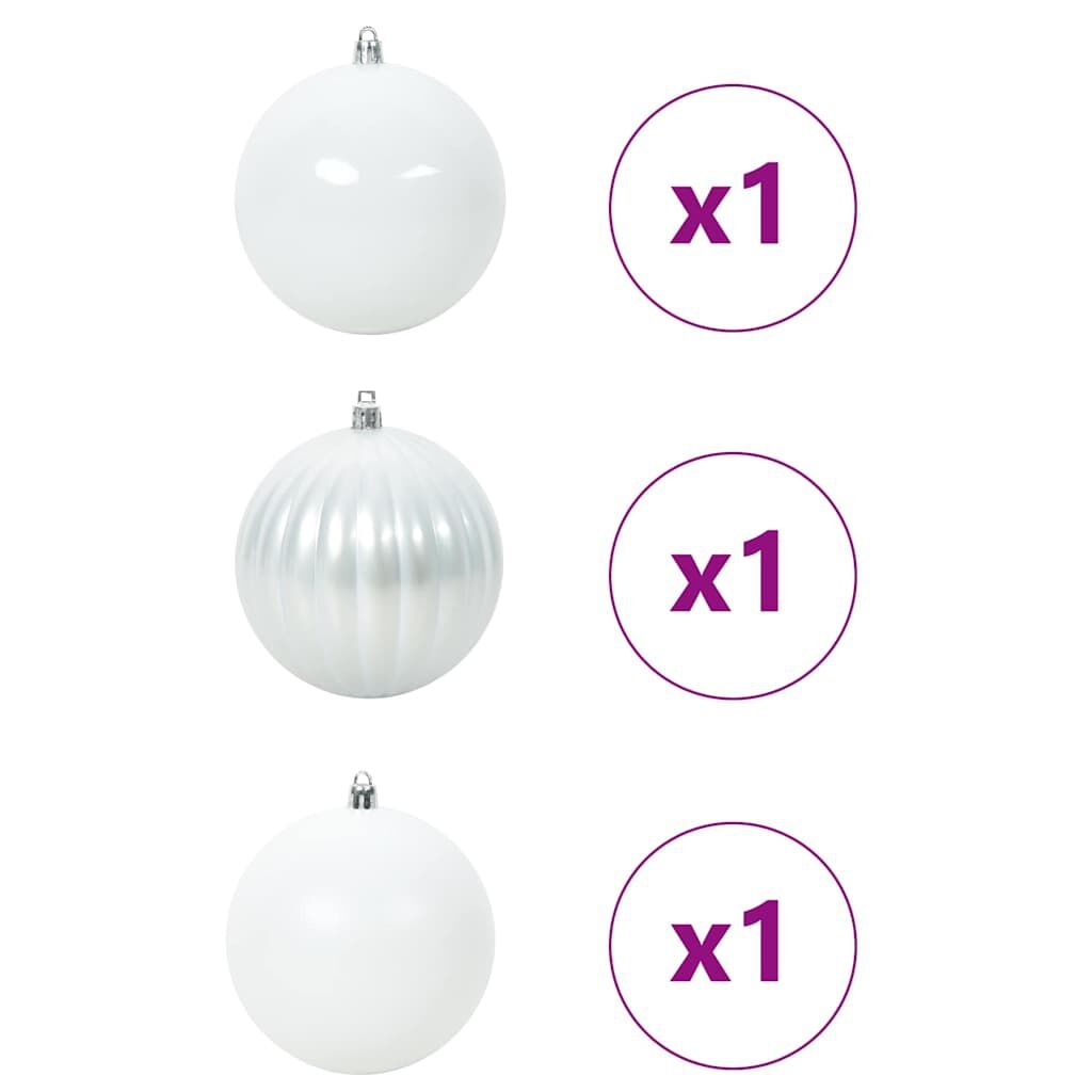 vidaXL Kerstbal Set 3 stuks Wit - 55% Korting!